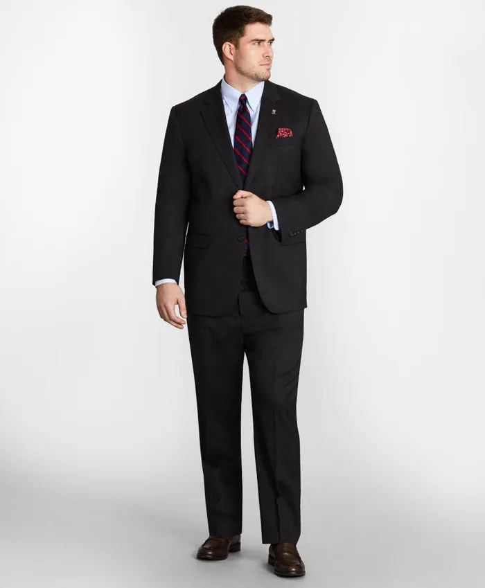 Suits Men Brooks Brothers Big andamp Tall Stretch Wool TwoButton 1818 Suit Charcoal Suits Men Brooks Brothers Big andamp Tall Stretch Wool TwoButton 1818 Suit Charcoal