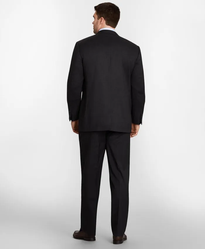 Suits Men Brooks Brothers Big andamp Tall Stretch Wool TwoButton 1818 Suit Charcoal
