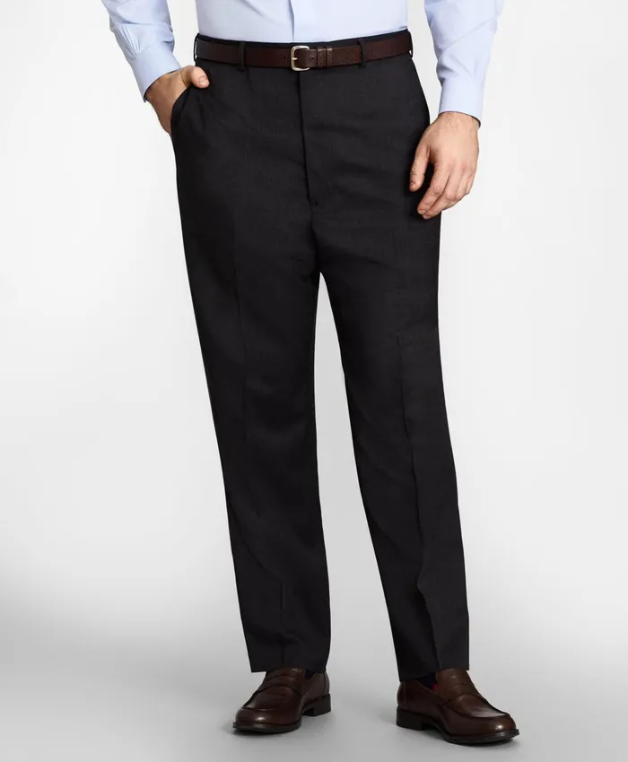 Suits Men Brooks Brothers Big andamp Tall Stretch Wool TwoButton 1818 Suit Charcoal