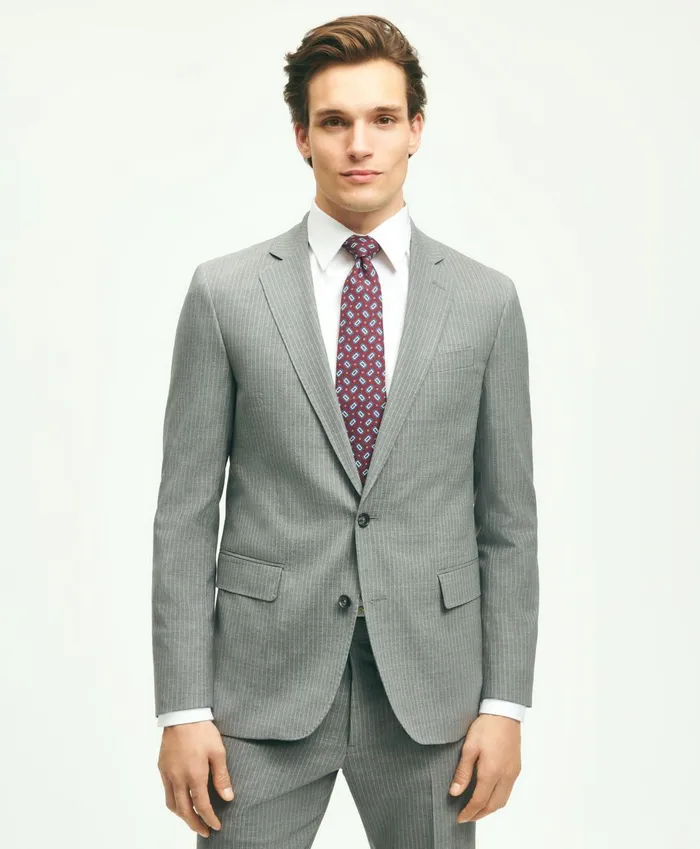Suits Men Brooks Brothers Brooks Brothers Explorer Collection Classic Fit Wool Pinstripe Suit Jacket Grey White Suits Men Brooks Brothers Brooks Brothers Explorer Collection Classic Fit Wool Pinstripe Suit Jacket Grey White