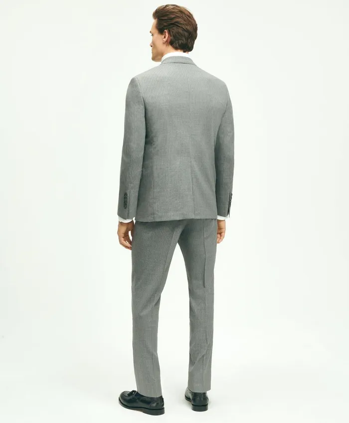 Suits Men Brooks Brothers Brooks Brothers Explorer Collection Classic Fit Wool Pinstripe Suit Jacket Grey White