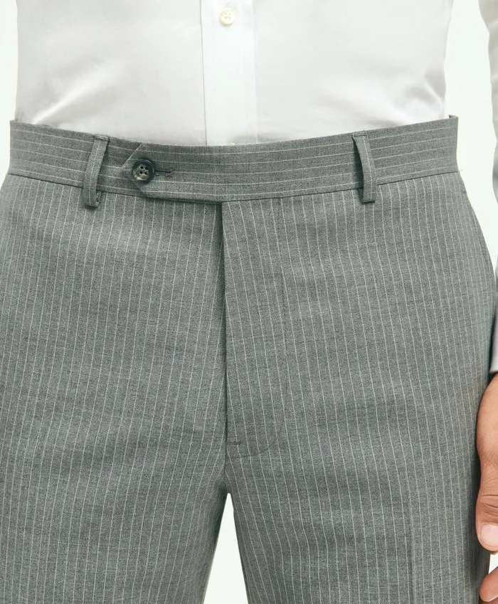 Suits Men Brooks Brothers Brooks Brothers Explorer Collection Classic Fit Wool Pinstripe Suit Pants Greywhite