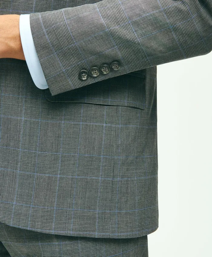 Suits Men Brooks Brothers Brooks Brothers Explorer Collection Classic Fit Wool Plaid Suit Jacket Grey