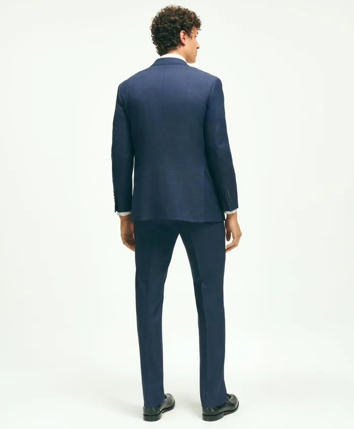 Suits Men Brooks Brothers Brooks Brothers Explorer Collection Classic Fit Wool Windowpane Suit Jacket Navy