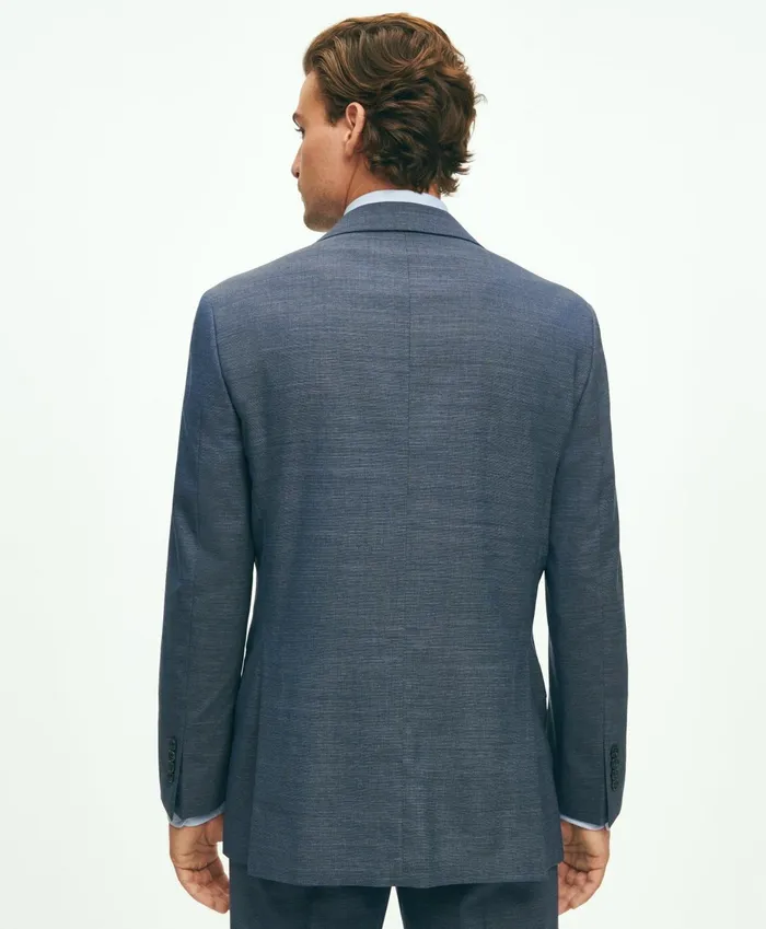 Suits Men Brooks Brothers Brooks Brothers Explorer Collection Regent Fit Merino Wool Suit Jacket Blue