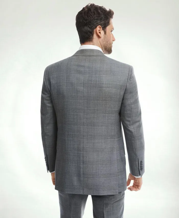 Suits Men Brooks Brothers Brooks Brothers Explorer Collection Regent Fit Prince Of Wales Suit Jacket Grey