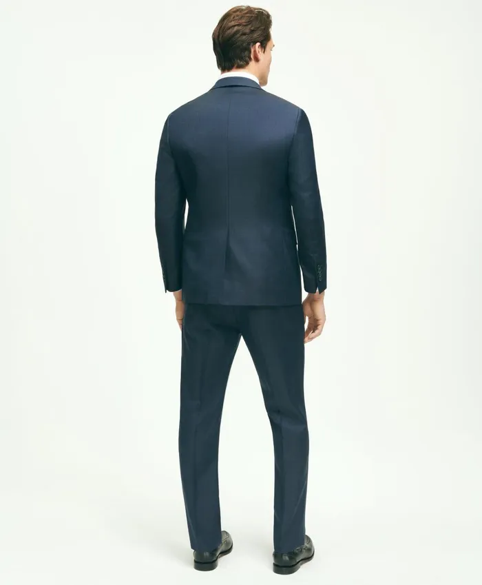 Suits Men Brooks Brothers Classic Fit Wool Tic 1818 Suit Navy