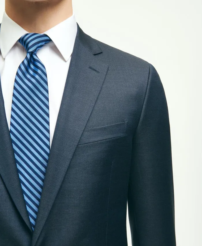 Suits Men Brooks Brothers Classic Fit Wool Tic 1818 Suit Navy
