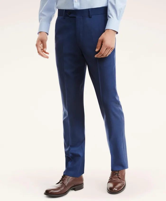 Suits Men Brooks Brothers Madison Fit Sharkskin 1818 Suit Blue