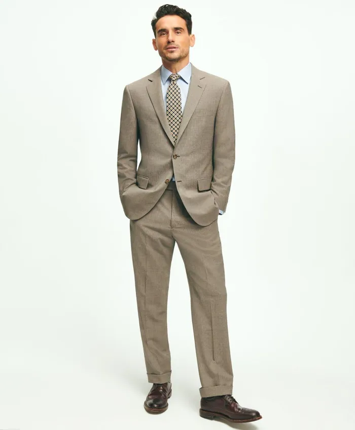 Suits Men Brooks Brothers Madison Fit Stretch Wool 1818 Suit Beige