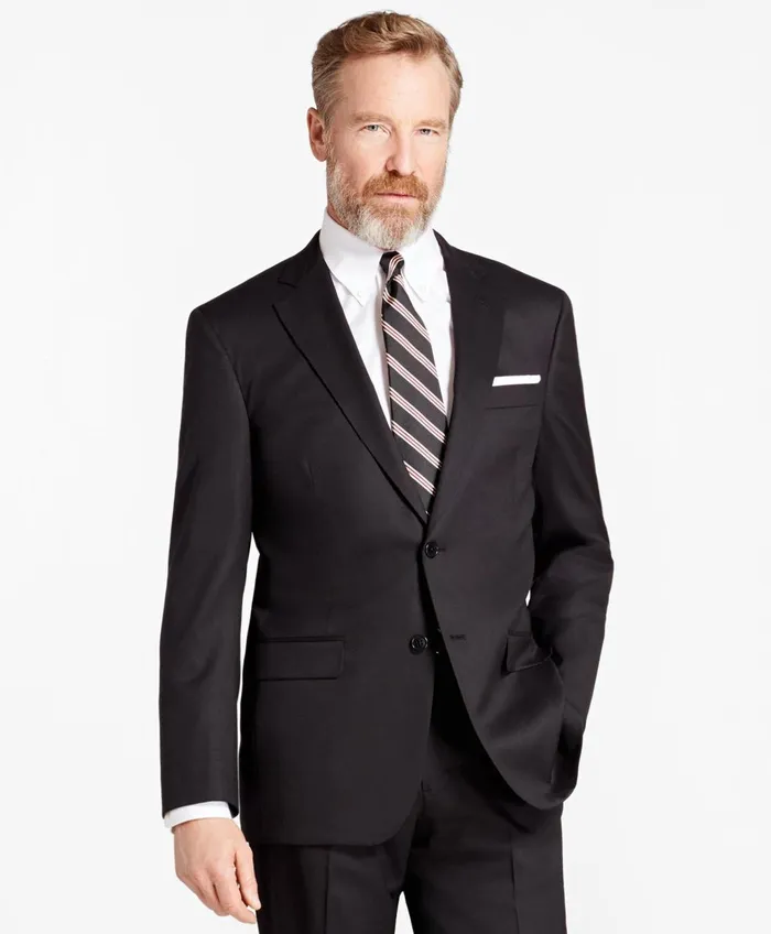 Suits Men Brooks Brothers Madison Fit Stretch Wool TwoButton 1818 Suit Black