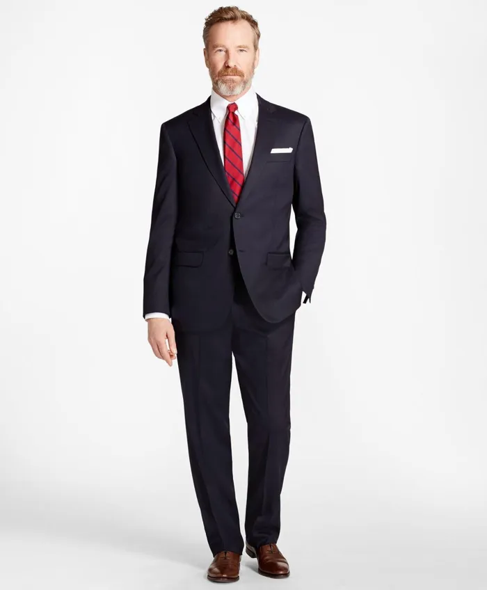 Suits Men Brooks Brothers Madison Fit Stretch Wool TwoButton 1818 Suit Navy