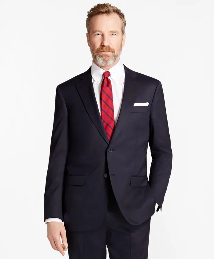 Suits Men Brooks Brothers Madison Fit Stretch Wool TwoButton 1818 Suit Navy
