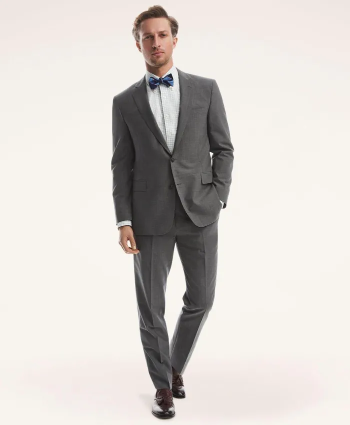 Suits Men Brooks Brothers Madison Fit TwoButton 1818 Suit Grey