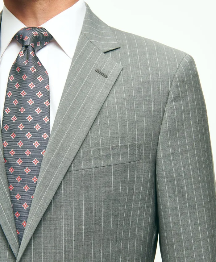 Suits Men Brooks Brothers Madison Fit Wool Pinstripe 1818 Suit Grey