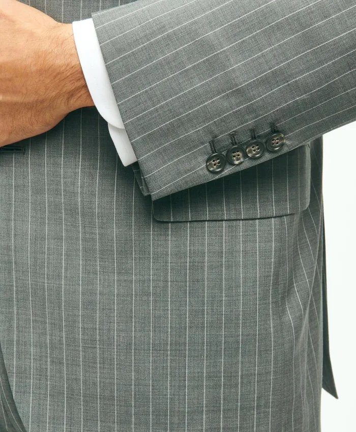 Suits Men Brooks Brothers Madison Fit Wool Pinstripe 1818 Suit Grey