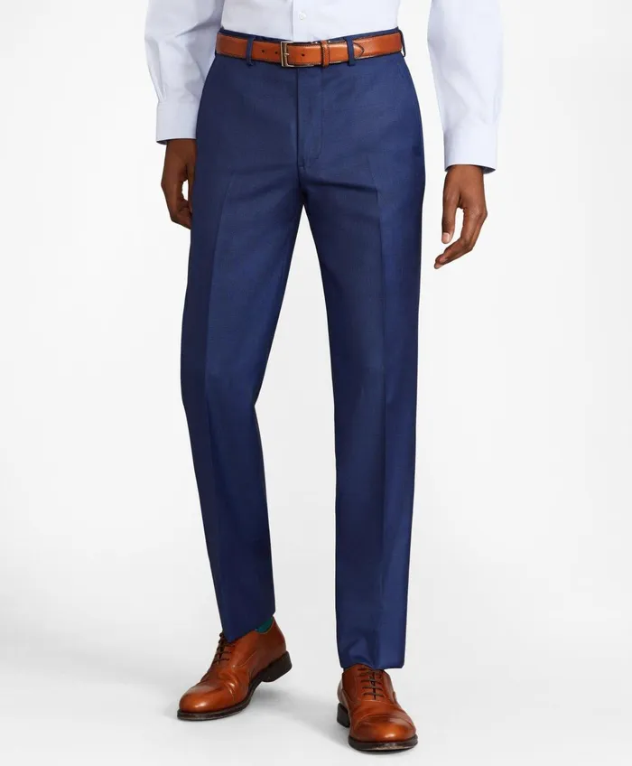 Suits Men Brooks Brothers Milano Fit Sharkskin 1818 Suit Blue