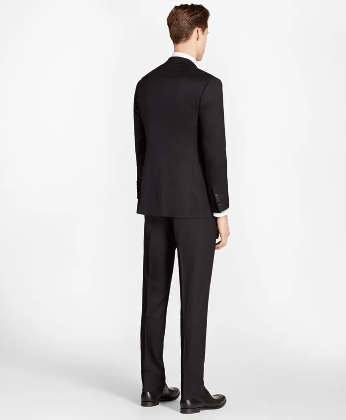 Suits Men Brooks Brothers Milano Fit Stretch Wool TwoButton 1818 Suit Black