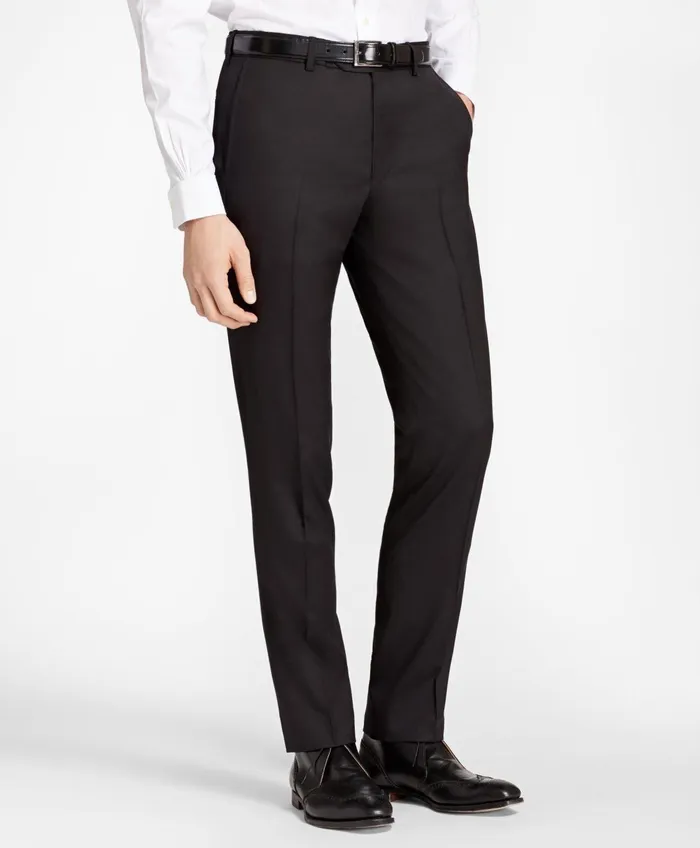 Suits Men Brooks Brothers Milano Fit Stretch Wool TwoButton 1818 Suit Black