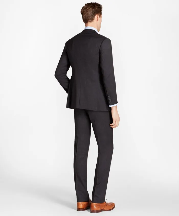 Suits Men Brooks Brothers Milano Fit Stretch Wool TwoButton 1818 Suit Charcoal