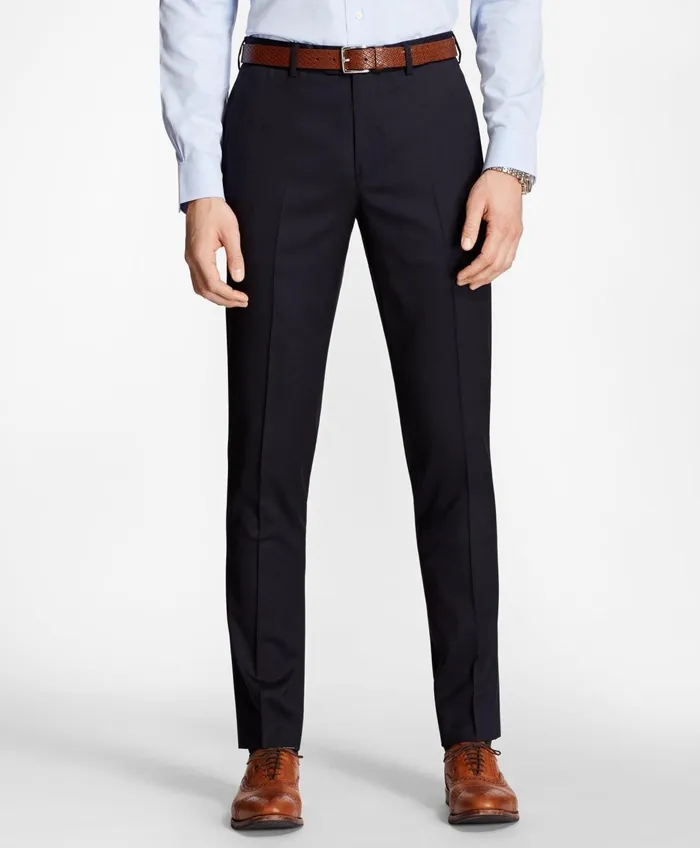 Suits Men Brooks Brothers Milano Fit Stretch Wool TwoButton 1818 Suit Navy