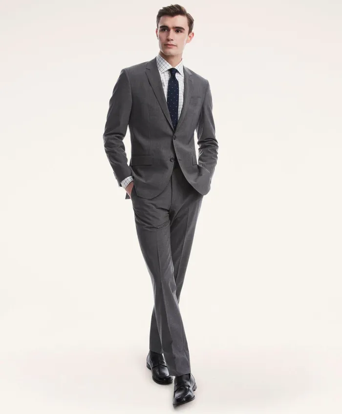 Suits Men Brooks Brothers Milano Fit TwoButton 1818 Suit Grey