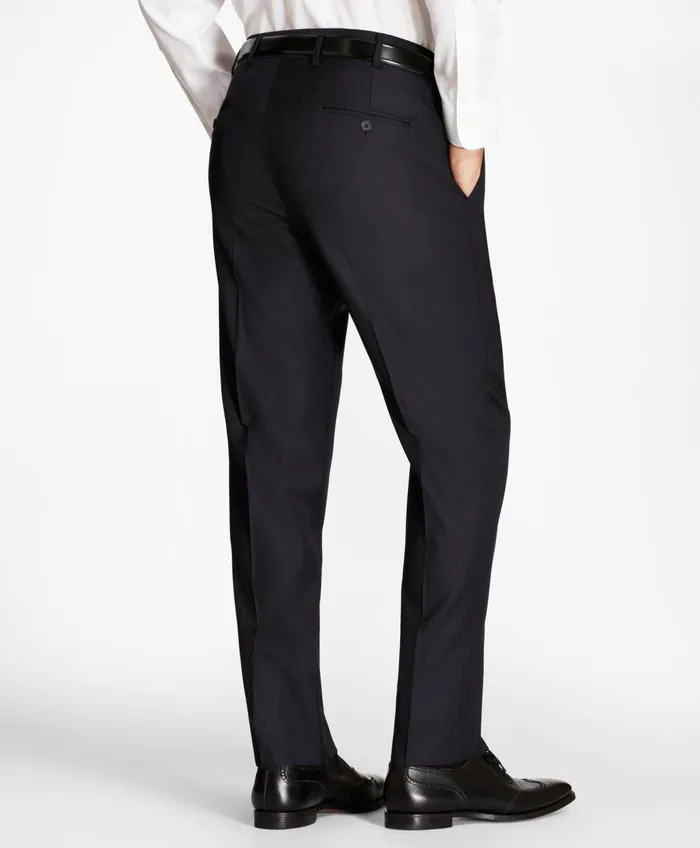 Suits Men Brooks Brothers Regent Fit Blue Herringbone 1818 Suit Navy