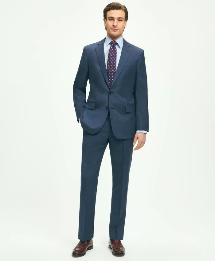 Suits Men Brooks Brothers Regent Fit Check 1818 Suit Navy