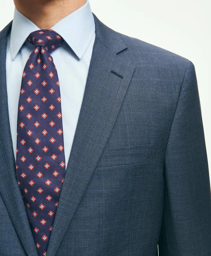 Suits Men Brooks Brothers Regent Fit Check 1818 Suit Navy