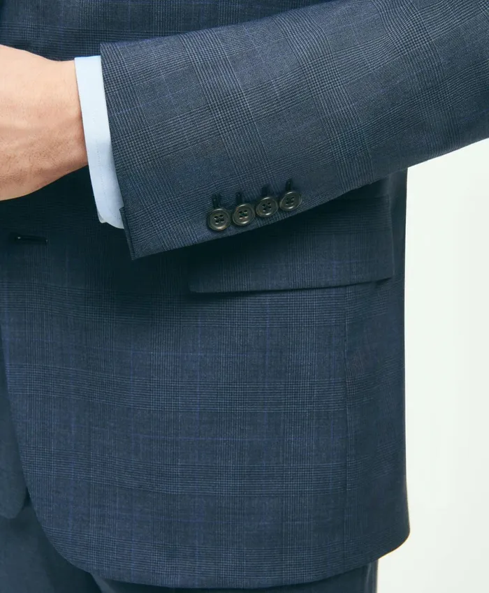 Suits Men Brooks Brothers Regent Fit Check 1818 Suit Navy