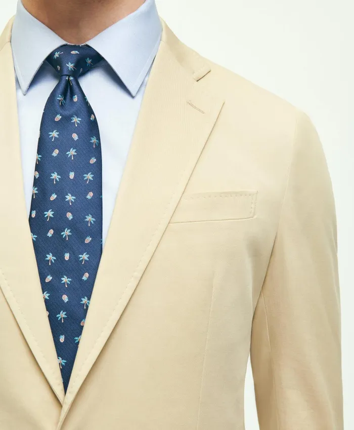 Suits Men Brooks Brothers Regent Fit Cotton Stretch Suit Jacket Beige