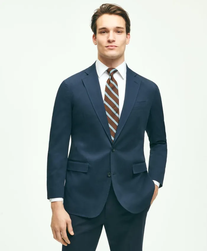 Suits Men Brooks Brothers Regent Fit Cotton Stretch Suit Jacket Navy