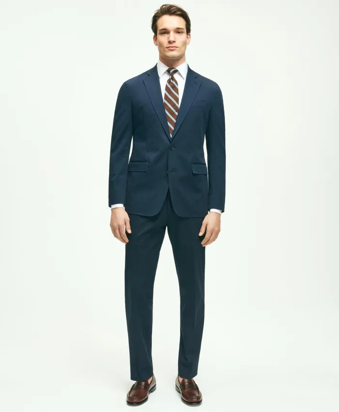 Suits Men Brooks Brothers Regent Fit Cotton Stretch Suit Jacket Navy