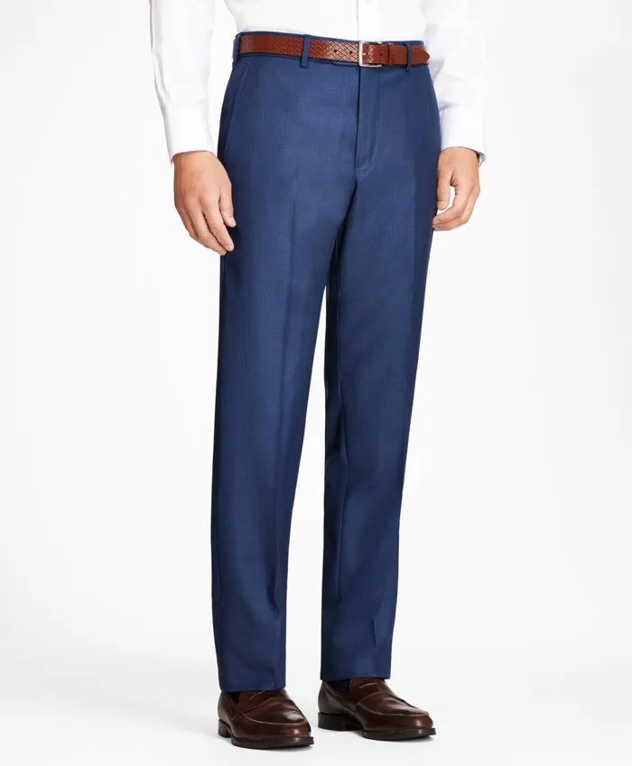 Suits Men Brooks Brothers Regent Fit Sharkskin 1818 Suit Blue