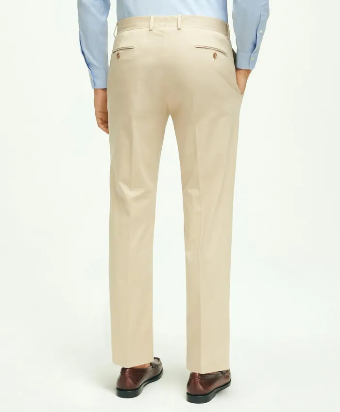 Suits Men Brooks Brothers Regent Fit Stretch Cotton Suit Trousers Beige