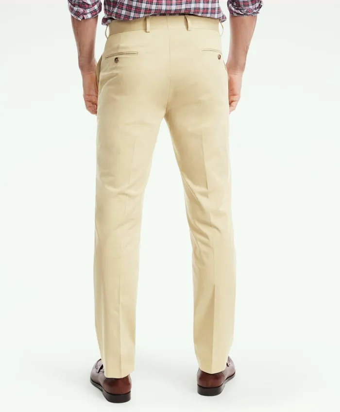 Suits Men Brooks Brothers Regent Fit Stretch Cotton Suit Trousers Beige