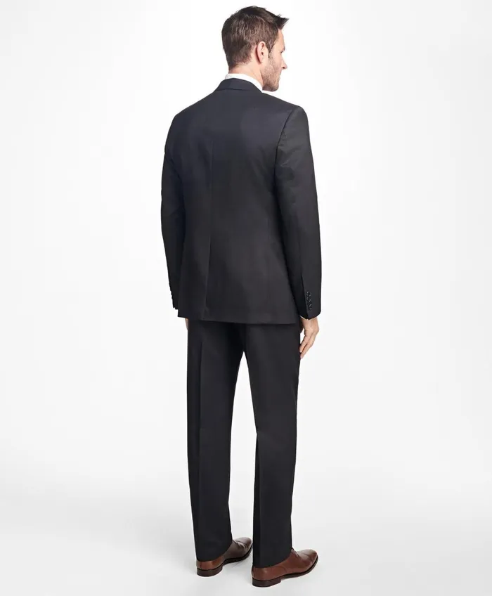 Suits Men Brooks Brothers Regent Fit Stretch Wool TwoButton 1818 Suit Black