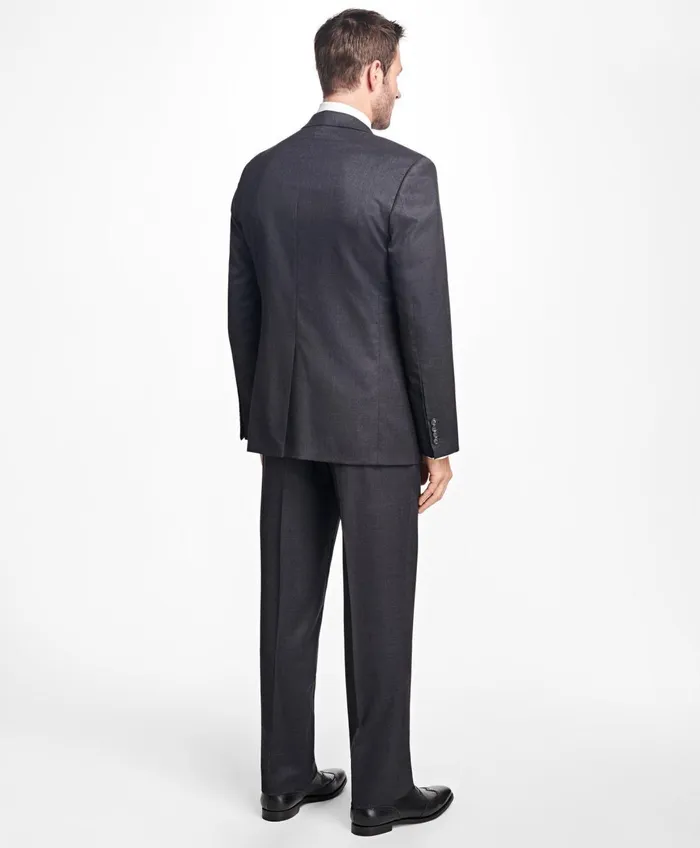 Suits Men Brooks Brothers Regent Fit Stretch Wool TwoButton 1818 Suit Charcoal