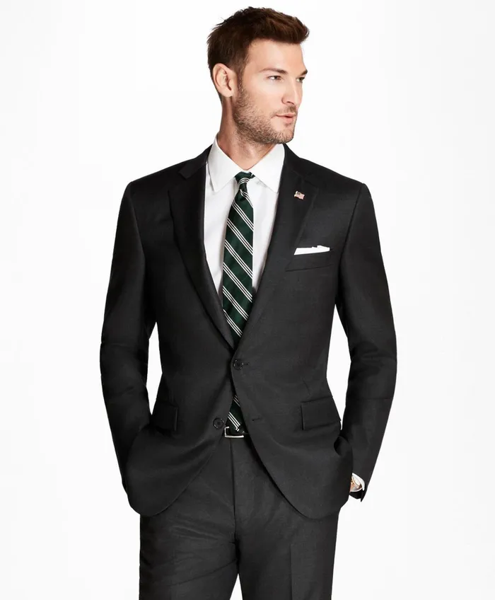 Suits Men Brooks Brothers Regent Fit Tic 1818 Suit Grey