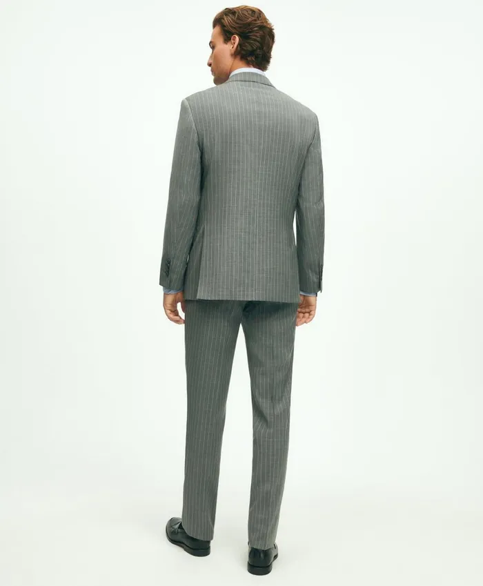 Suits Men Brooks Brothers Regent Fit Wool Pinstripe 1818 Suit Grey