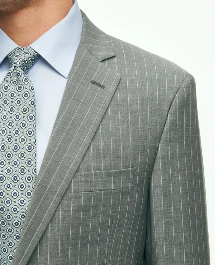 Suits Men Brooks Brothers Regent Fit Wool Pinstripe 1818 Suit Grey