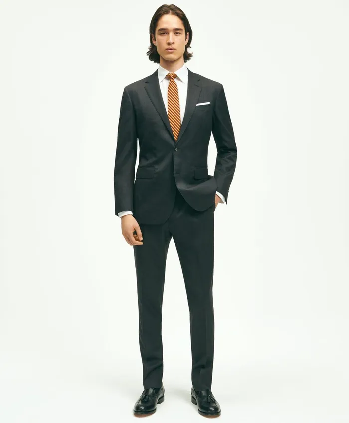 Suits Men Brooks Brothers Slim Fit Wool 1818 Suit Grey