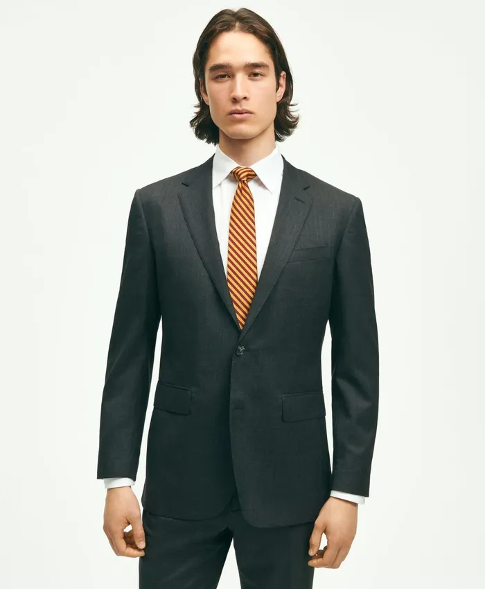 Suits Men Brooks Brothers Slim Fit Wool 1818 Suit Grey