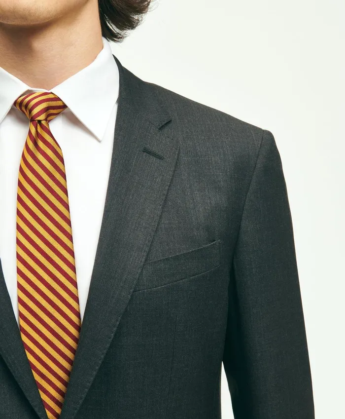 Suits Men Brooks Brothers Slim Fit Wool 1818 Suit Grey