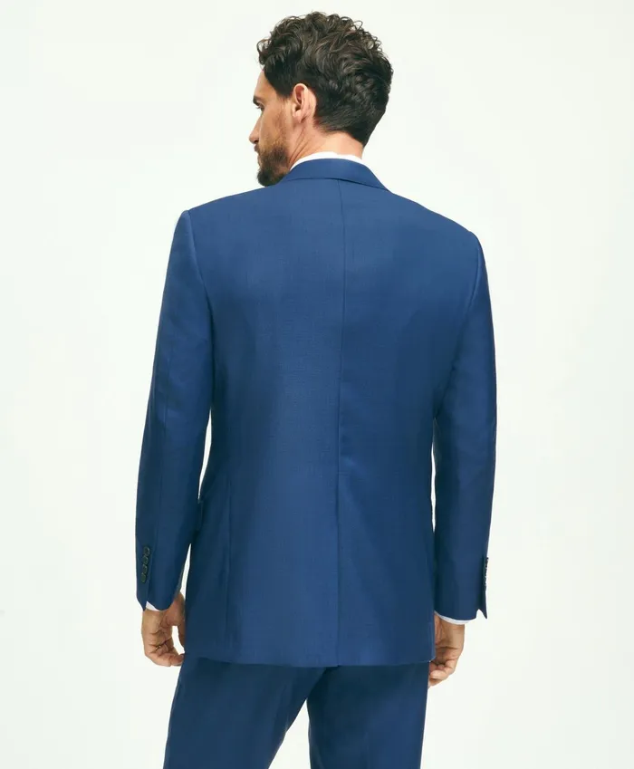 Suits Men Brooks Brothers Traditional Fit Wool Sharkskin 1818 Suit Blue