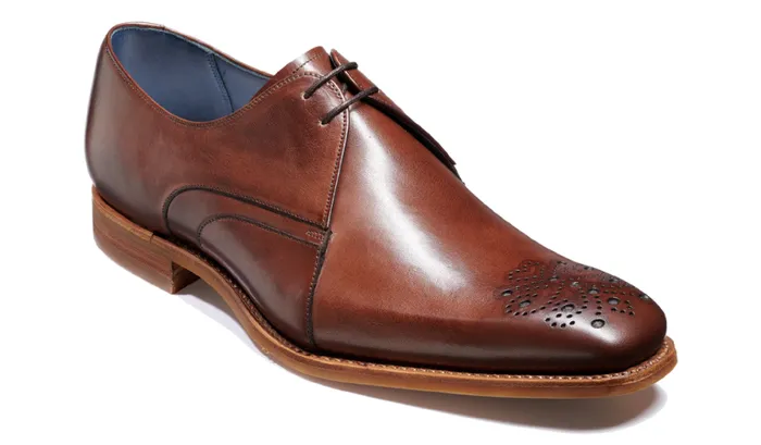 Sullivan 8211 Ebony Hand Painted Mens Barker Shoes Brogues