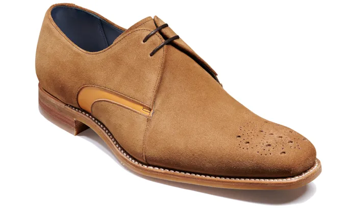 Sullivan 8211 Tan Suede Cedar Stain Mens Barker Shoes Brogues