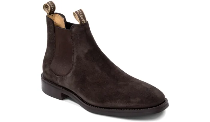 Sutton 8211 Dark Brown Suede Mens Barker Shoes Boots