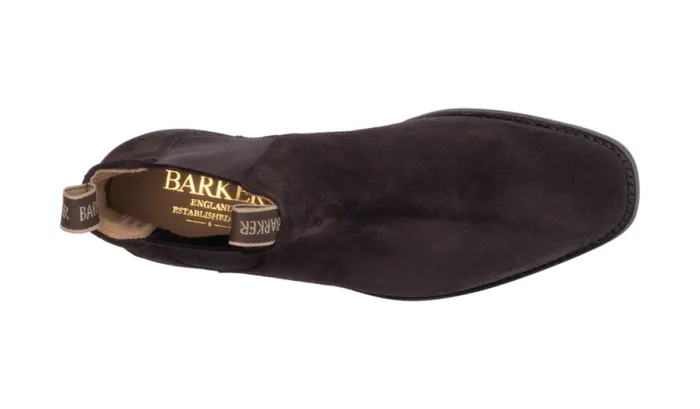 Sutton 8211 Dark Brown Suede Mens Barker Shoes Boots