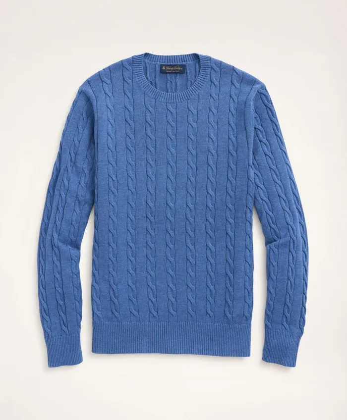 Sweaters Men Brooks Brothers Big andamp Tall Supima Cotton Cable Crewneck Sweater Dark Blue Heather Sweaters Men Brooks Brothers Big andamp Tall Supima Cotton Cable Crewneck Sweater Dark Blue Heather